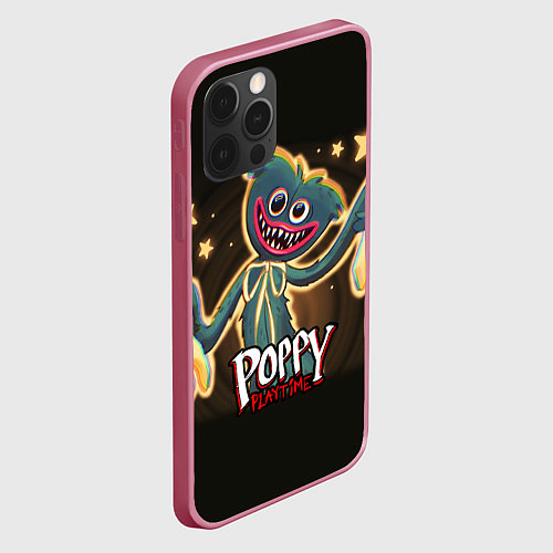 Чехол iPhone 12 Pro POPPY PLAYTIME ГЛИТЧ ПОППИ ПЛЕЙТАЙМ / 3D-Малиновый – фото 2