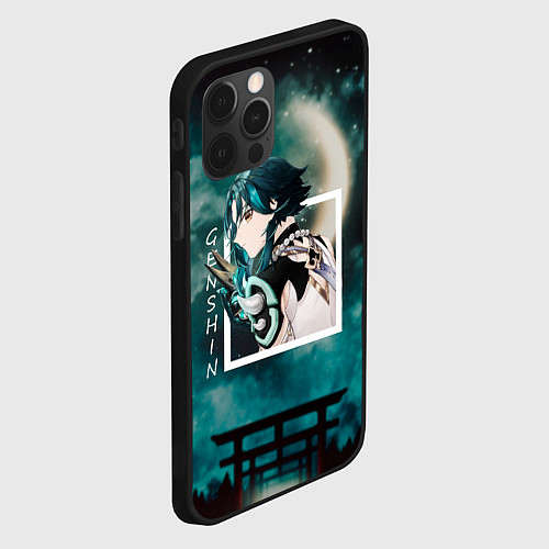 Чехол iPhone 12 Pro Сяо Xiao, Genshin Impact Геншин импакт / 3D-Черный – фото 2
