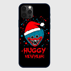Чехол для iPhone 12 Pro Huggy New Year - Poppy Playtime новогодний Хагги В, цвет: 3D-черный