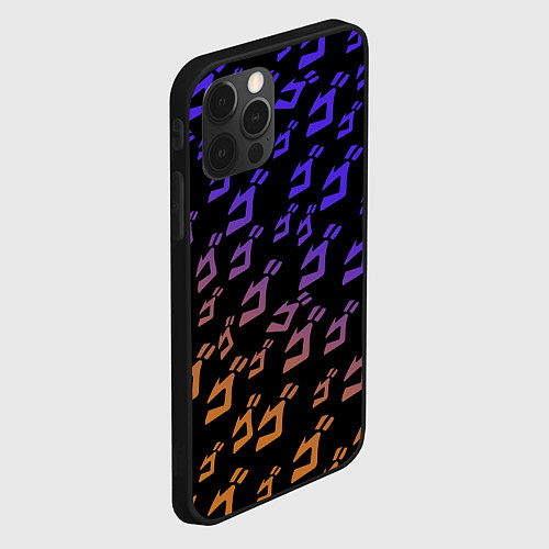 Чехол iPhone 12 Pro JOJOS BIZARRE ADVENTURE PATTERN / 3D-Черный – фото 2