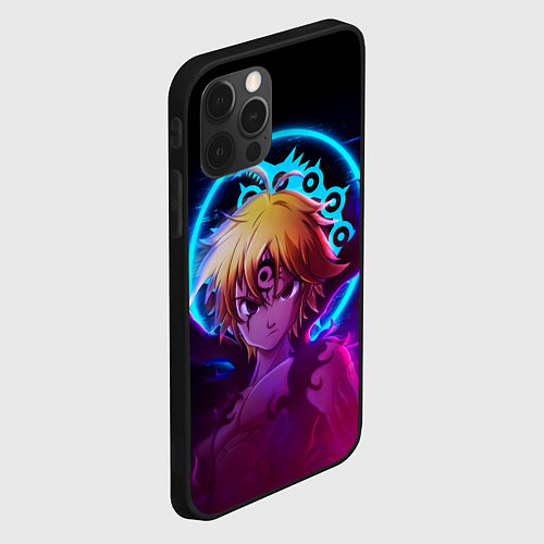 Чехол iPhone 12 Pro MELIODAS 7 DAEDLY SINS МЕЛИОДАС / 3D-Черный – фото 2