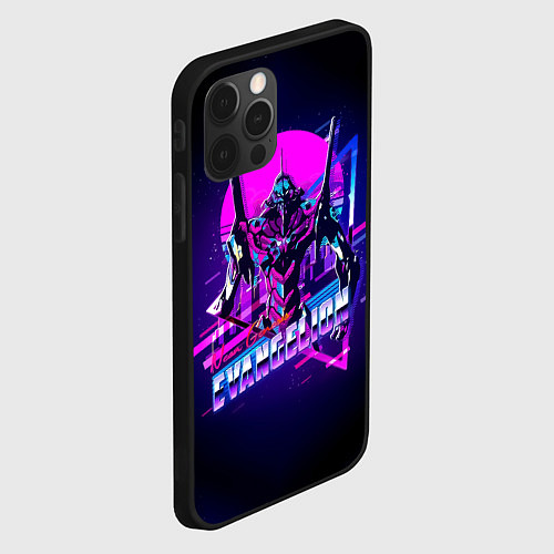 Чехол iPhone 12 Pro Ева 01 - Neon Genesis Evangelion / 3D-Черный – фото 2