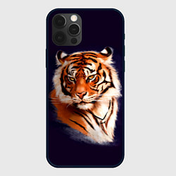 Чехол для iPhone 12 Pro Грозный Тигр Символ 2022 Года Tiger Beast, цвет: 3D-черный