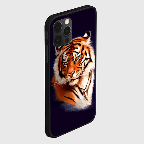 Чехол iPhone 12 Pro Грозный Тигр Символ 2022 Года Tiger Beast / 3D-Черный – фото 2