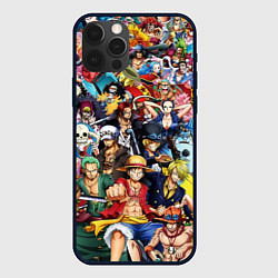 Чехол для iPhone 12 Pro ВСЕ ГЕРОИ АНИМЕ ВАН ПИС ALL HEROES ONE PIECE, цвет: 3D-черный