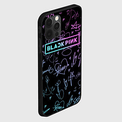 Чехол для iPhone 12 Pro NEON BLACKPINK АВТОГРАФЫ, цвет: 3D-черный — фото 2