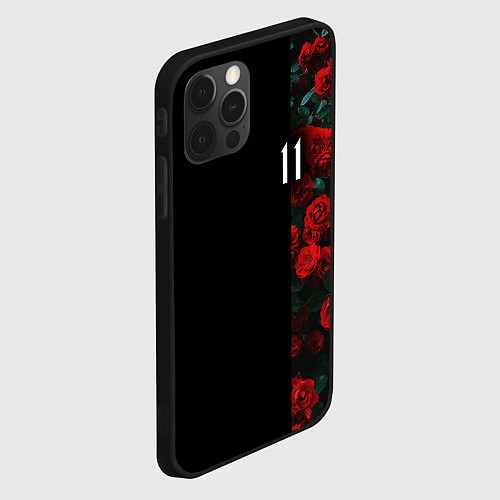 Чехол iPhone 12 Pro РОЗЫ 11 / 3D-Черный – фото 2