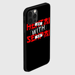 Чехол для iPhone 12 Pro HENTAI WITH SENPAI, цвет: 3D-черный — фото 2