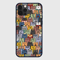 Чехол для iPhone 12 Pro The Коты, цвет: 3D-черный