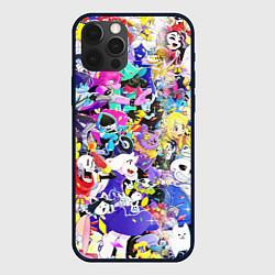 Чехол для iPhone 12 Pro UNDERTALE PATTERN HEROES, ВСЕ ГЕРОИ ИГРЫ, цвет: 3D-черный