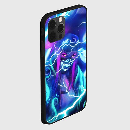 Чехол iPhone 12 Pro KDA FLASHLIGHT NEON КДА В МАСКЕ LEAGUE OF LEGENDS / 3D-Черный – фото 2