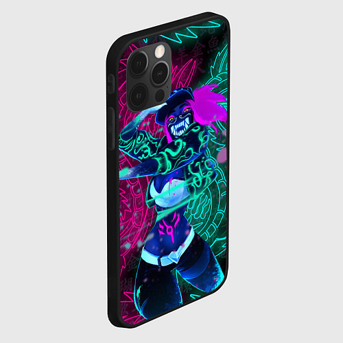 Чехол iPhone 12 Pro KDA NEON DRAGONS LEAGUE OF LEGENDS НЕОНОВЫЕ ДРАКОН / 3D-Черный – фото 2