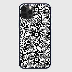 Чехол для iPhone 12 Pro Стиль QR код, цвет: 3D-черный