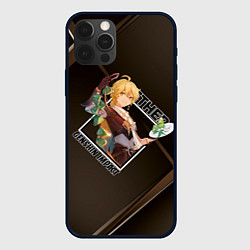 Чехол для iPhone 12 Pro Итэр путешественник, Genshin Impact Геншин импакт, цвет: 3D-черный