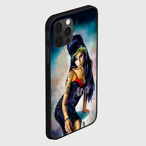 Чехол iPhone 12 Pro Amy Jade Winehouse / 3D-Черный – фото 2