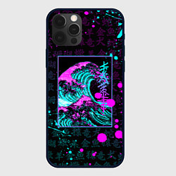Чехол для iPhone 12 Pro НЕОНОВЫЕ ВОЛНЫ НЕОН ЯПОНИЯ КАНАГАВА, цвет: 3D-черный