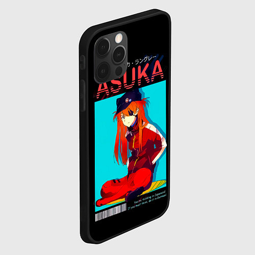 Чехол iPhone 12 Pro Asuka - Neon Genesis Evangelion / 3D-Черный – фото 2