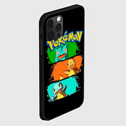 Чехол для iPhone 12 Pro Стартовые покемоны - Pokemon, цвет: 3D-черный — фото 2