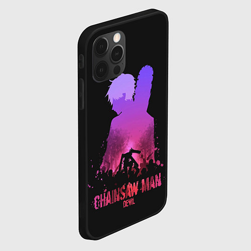 Чехол iPhone 12 Pro Chainsaw Man Дэндзи / 3D-Черный – фото 2