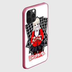 Чехол для iPhone 12 Pro Ририка Момобами - Kakegurui, цвет: 3D-малиновый — фото 2