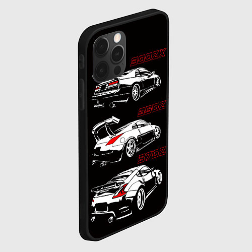 Чехол iPhone 12 Pro NISSAN 300 ZX 350Z 370Z JDM STYLE / 3D-Черный – фото 2