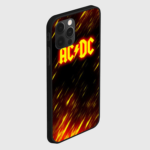 Чехол iPhone 12 Pro ACDC Neon / 3D-Черный – фото 2