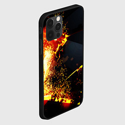 Чехол для iPhone 12 Pro 3D ВЗРЫВ, ОБЛОМКИ NEON EXPLOSION, цвет: 3D-черный — фото 2