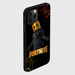 Чехол для iPhone 12 Pro Marshmello Fortnite 3, цвет: 3D-черный — фото 2