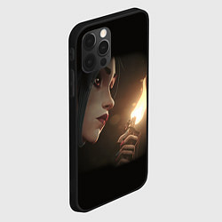 Чехол для iPhone 12 Pro Arcane - League Of Legends Jinx с огнем, цвет: 3D-черный — фото 2