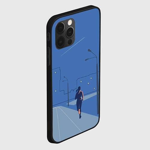 Чехол iPhone 12 Pro Пробежка / 3D-Черный – фото 2