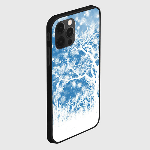 Чехол iPhone 12 Pro Коллекция Зимняя сказка Зимний пейзаж W-1 / 3D-Черный – фото 2