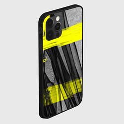 Чехол для iPhone 12 Pro Коллекция Get inspired! Абстракция Fl-42-167-l-yel, цвет: 3D-черный — фото 2