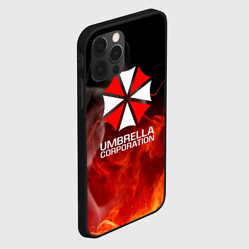 Чехол iPhone 12 Pro Umbrella Corporation пламя / 3D-Черный – фото 2