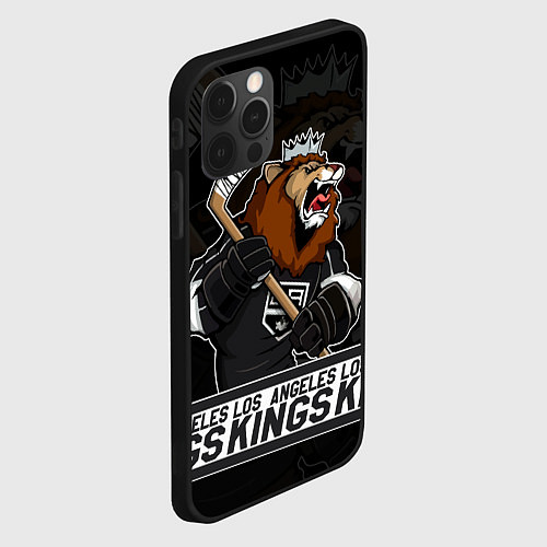 Чехол iPhone 12 Pro Лос Анджелес Кингз, Los Angeles Kings / 3D-Черный – фото 2