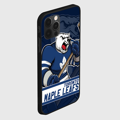 Чехол iPhone 12 Pro Торонто Мейпл Лифс, Toronto Maple Leafs Маскот / 3D-Черный – фото 2