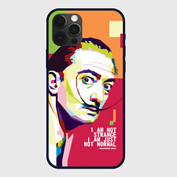 Чехол для iPhone 12 Pro Salvador Dali - i am just not normal, цвет: 3D-черный