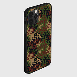 Чехол для iPhone 12 Pro Военный Камуфляж Military, цвет: 3D-черный — фото 2