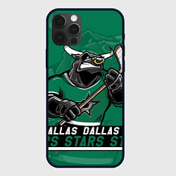 Чехол для iPhone 12 Pro Dallas Stars, Даллас Старз, цвет: 3D-черный
