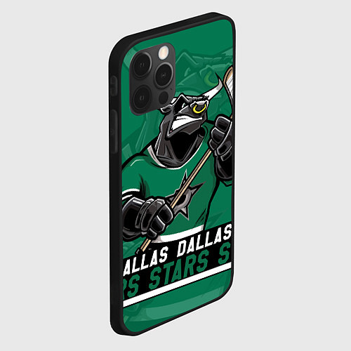 Чехол iPhone 12 Pro Dallas Stars, Даллас Старз / 3D-Черный – фото 2