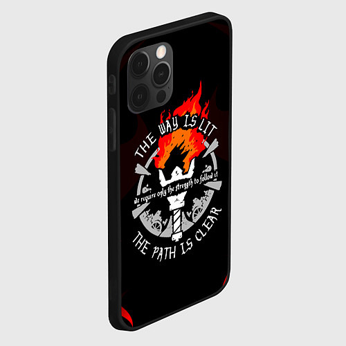 Чехол iPhone 12 Pro DARKEST DUNGEON FIRE ФАКЕЛ / 3D-Черный – фото 2