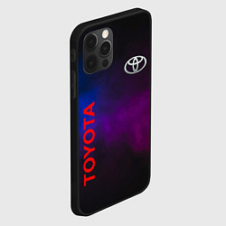 Чехол для iPhone 12 Pro Toyota - неоновый дым, цвет: 3D-черный — фото 2