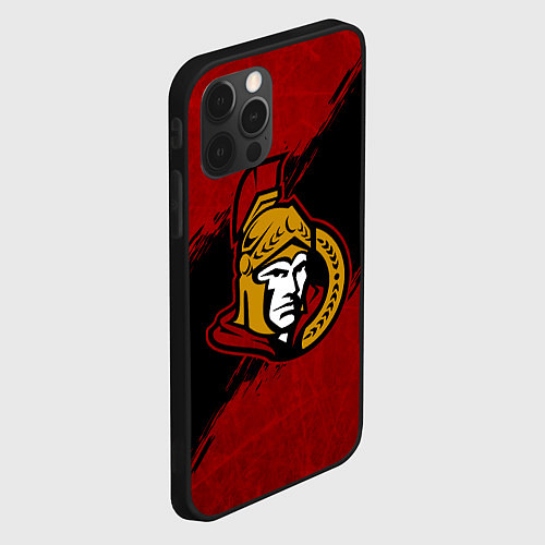Чехол iPhone 12 Pro Оттава Сенаторз , Ottawa Senators / 3D-Черный – фото 2
