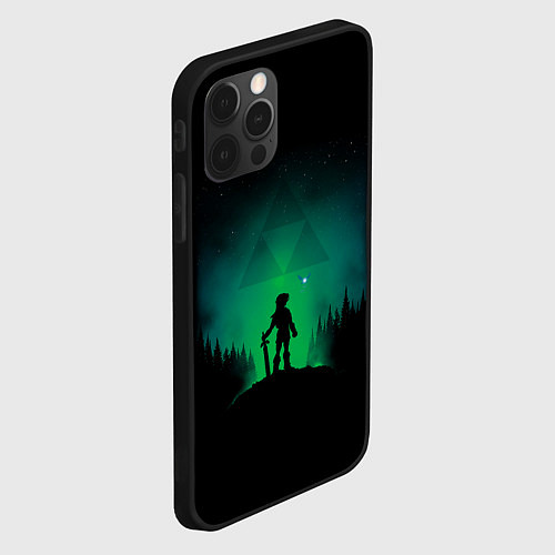 Чехол iPhone 12 Pro Линк на холме / 3D-Черный – фото 2