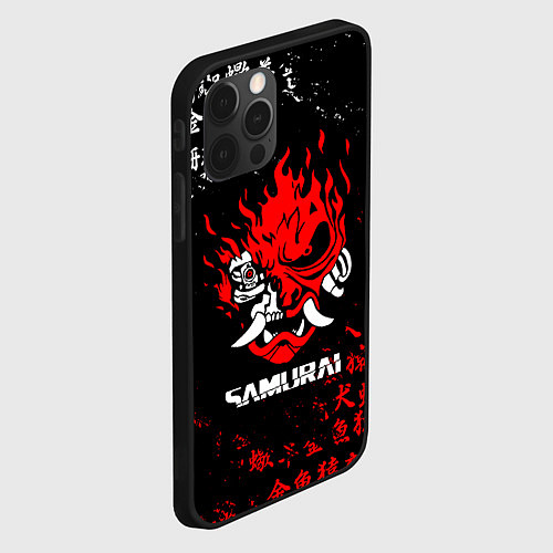 Чехол iPhone 12 Pro CYBERPUNK SAMURAI: JAPAN STYLE / 3D-Черный – фото 2