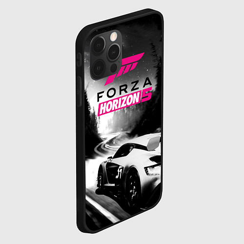 Чехол iPhone 12 Pro Forza Horizon 5 - night race / 3D-Черный – фото 2