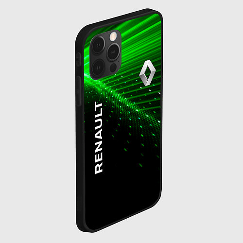 Чехол iPhone 12 Pro Renault green / 3D-Черный – фото 2