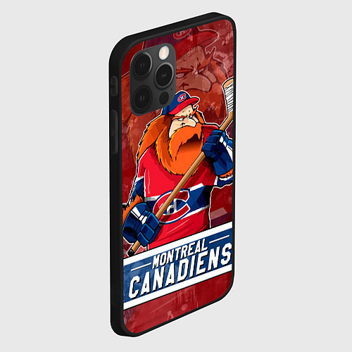 Чехол iPhone 12 Pro Монреаль Канадиенс, Montreal Canadiens Маскот / 3D-Черный – фото 2