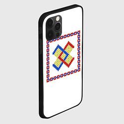 Чехол для iPhone 12 Pro Славянский Обережный Символ Брачник, цвет: 3D-черный — фото 2