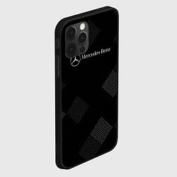 Чехол для iPhone 12 Pro Mercedes-Benz - В клетку, цвет: 3D-черный — фото 2