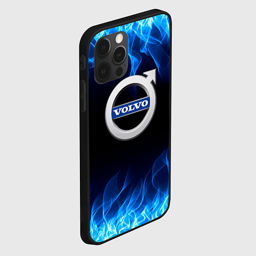 Чехол iPhone 12 Pro Volvo - Огонь / 3D-Черный – фото 2